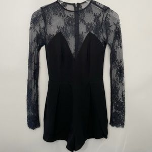 NBD Black Lace Romper XS